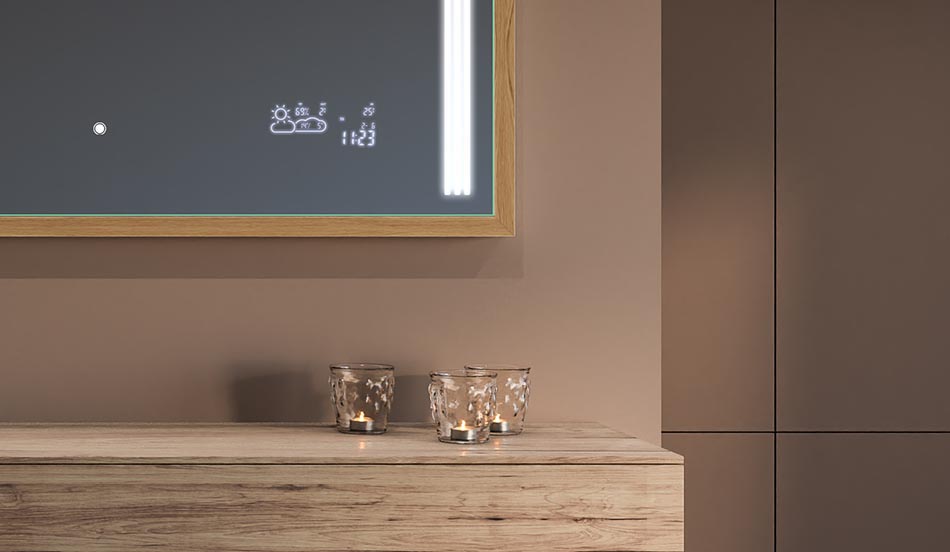 Rahmenspiegel im Loft-Look mit Beleuchtung – beleuchteter spiegel | ARTFORMA