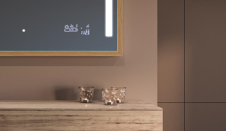 Rahmenspiegel im Loft-Look mit Beleuchtung – beleuchteter spiegel | ARTFORMA