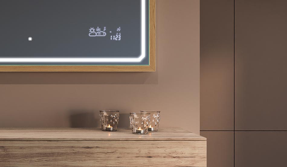 Rahmenspiegel im Loft-Look mit Beleuchtung – beleuchteter spiegel | ARTFORMA