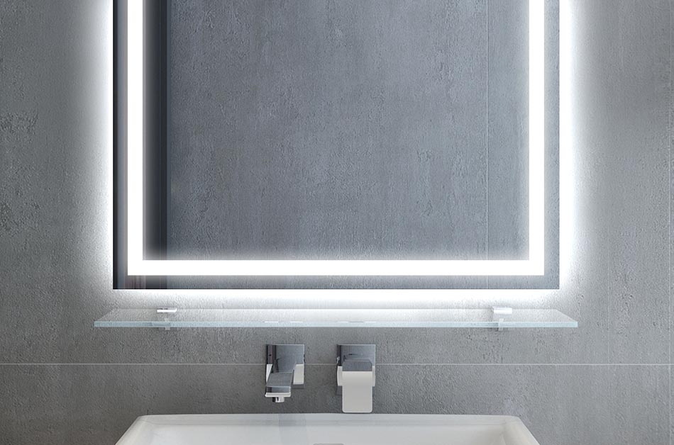 Dieses Zubehör ist aus hochwertigem Glas gefertigt. Dank dessen passt es ausgezeichnet zum Spiegel! Die Zahnbürste, Lieblingsparfüm oder Rasierer- alles in Reichweite!