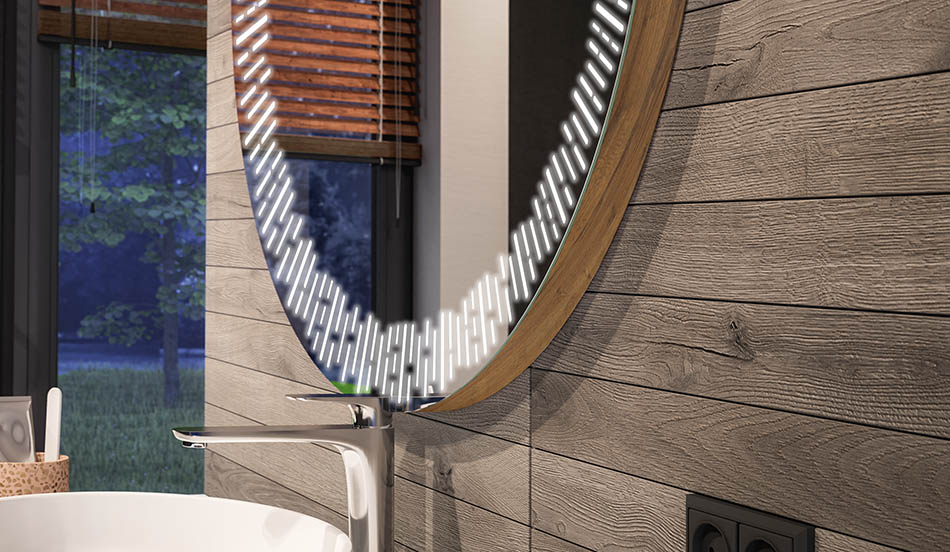 Runder LED-Spiegel mit sanfter Hintergrundbeleuchtung – runder spiegel mit licht | ARTFORMA