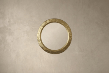 Spiegel mit Metallfurnier