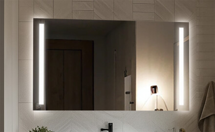 Rechteckige batteriebetriebene Spiegel