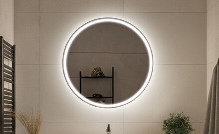 Runde batteriebetriebene Spiegel