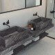 Glasierte Feinsteinzeugfliesen für den Boden, 120 x 120 cm, anthrazitfarben, Steinoptik, matt, A4H1138 Agathos Anthracite #7