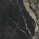 Großformatige Feinsteinzeugfliese, 120 x 280 cm, schwarz, glänzend, mit goldenen Adern, rektifiziert, A4H195 Pierre Black #9
