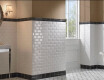 Abgeschrägte Keramikfliese für die Wand, 10 x 20, weiß, glänzend, abgeschrägt, A4H22 Blanco Brillo