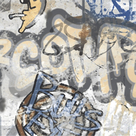 Glasierte Feinsteinzeugfliesen für den Boden, 120 x 280 cm, mattgrau, rektifiziert, A4H248 City Graffiti Grey #7
