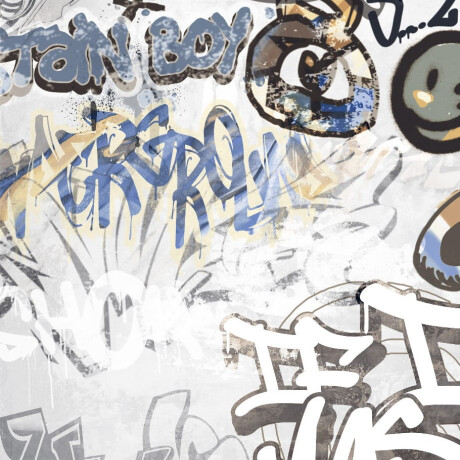 Glasierte Feinsteinzeugfliesen für den Boden, 120 x 280 cm, mattgrau, rektifiziert, A4H640 City Graffiti White #3
