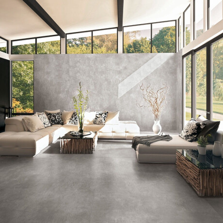 Großformatige Feinsteinzeugfliesen 120x280, Beton-Grau matt, A4H763 Louft Ash #4