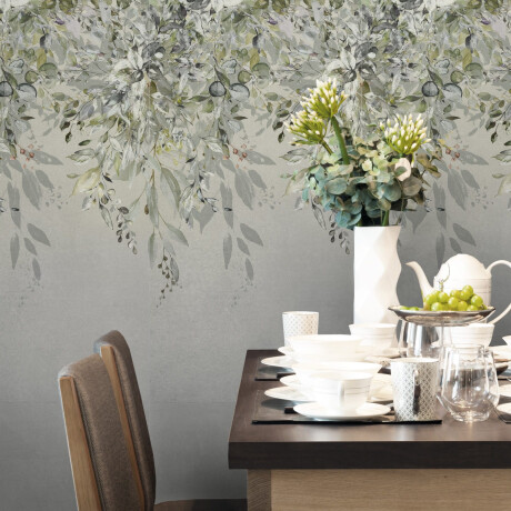 Wandfliesen 60 x 120 cm, grau mit Blumenmustern, matt, A4H918 Flower #2