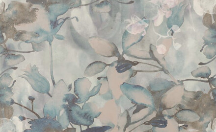Wandfliesen 60 x 120 cm, grau mit Blumenmustern, matt, A4H921 Jam