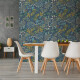 Wandfliesen 60 x 120 cm, blau, mit Pflanzenmotiven, matt, A4H924 Majorele #2