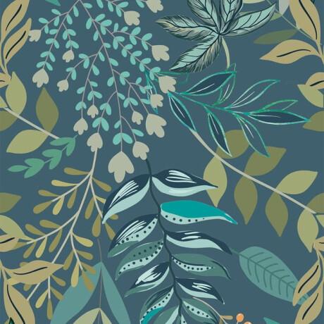 Wandfliesen 60 x 120 cm, blau, mit Pflanzenmotiven, matt, A4H924 Majorele #4