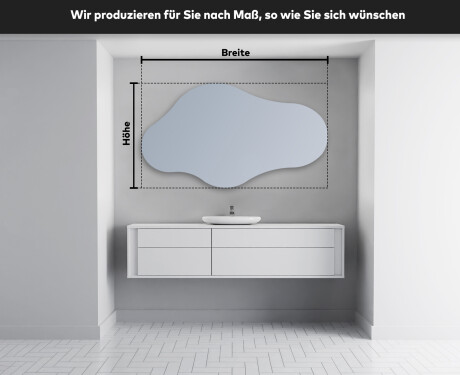 Unregelmäßiger asymmetrischer Spiegel mit L221Beleuchtung C221 #3