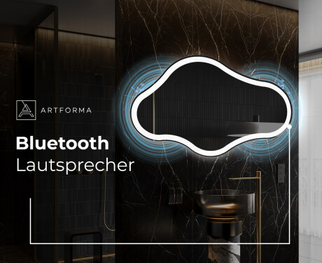 Unregelmäßiger asymmetrischer Spiegel mit LED Beleuchtung C222 #5