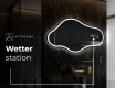 Unregelmäßiger asymmetrischer Spiegel mit LED Beleuchtung C223 #8