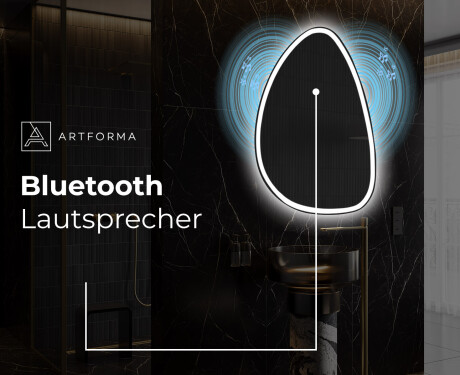 Unregelmäßiger asymmetrischer Spiegel mit LED Beleuchtung B222 #5