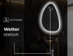Unregelmäßiger asymmetrischer Spiegel mit LED Beleuchtung B222 #6