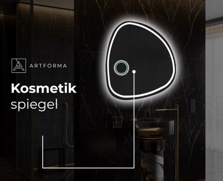 Unregelmäßiger asymmetrischer Spiegel mit LED Beleuchtung EG223 #5