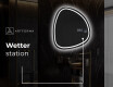 Unregelmäßiger asymmetrischer Spiegel mit LED Beleuchtung EG223 #7