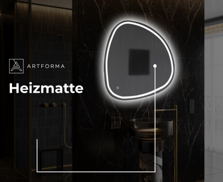 Unregelmäßiger asymmetrischer Spiegel mit LED Beleuchtung EG223 #9