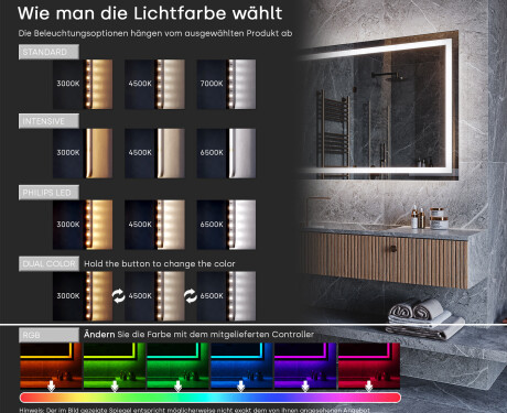 Badspiegel mit LED Beleuchtung L227 #9