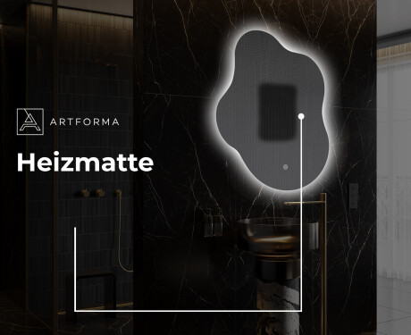 Unregelmäßiger asymmetrischer Spiegel mit LED Beleuchtung EM221 #9