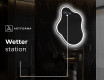 Unregelmäßiger asymmetrischer Spiegel mit LED Beleuchtung EM222 #7
