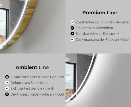 Wandspiegel Beleuchtet unregelmäßige Form EM223 #2