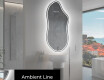 Unregelmäßiger asymmetrischer Spiegel mit LED Beleuchtung F223 #3