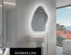 Unregelmäßiger asymmetrischer Spiegel mit LED Beleuchtung G223 #3