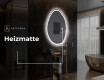 Unregelmäßiger asymmetrischer Spiegel mit LED Beleuchtung U222 #9