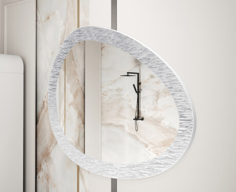 Asymmetrischer Badezimmerspiegel mit Metallrahmen L292 #4