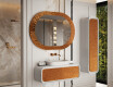 Badezimmerspiegel mit elegantem Metalldekor L289