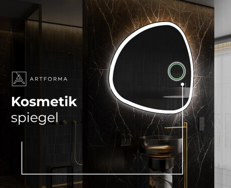 Unregelmäßiger asymmetrischer Spiegel mit LED Beleuchtung J222 #6