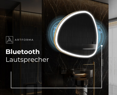 Unregelmäßiger asymmetrischer Spiegel mit LED Beleuchtung J222 #7