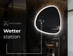 Unregelmäßiger asymmetrischer Spiegel mit LED Beleuchtung J222 #8