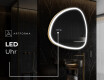 Unregelmäßiger asymmetrischer Spiegel mit LED Beleuchtung J222 #9