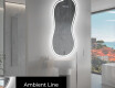 Unregelmäßiger asymmetrischer Spiegel mit LED Beleuchtung K222 #3
