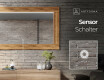 Rechteckig Wandspiegel LED mit Rahmen massivholz L225 #6
