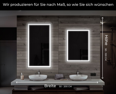 Rechteckiger Badspiegel mit LED-Beleuchtung L01 #7