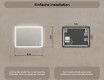 Badspiegel rechteckig mit Beleuchtung LED  mit Dual color, Touch Schalter #7
