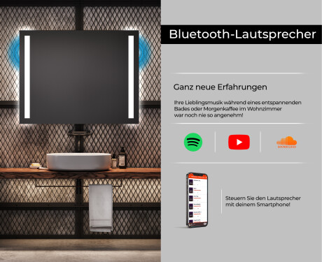 Rechteckiger Badspiegel mit LED Beleuchtung L02 #6
