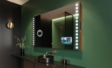 Rechteckiger Badspiegel mit LED Beleuchtung L03