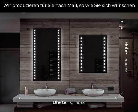 Rechteckiger Badspiegel mit LED Beleuchtung L06 #7