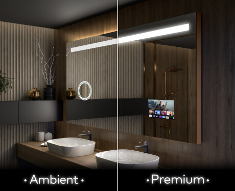Rechteckiger Badspiegel mit LED Beleuchtung L12