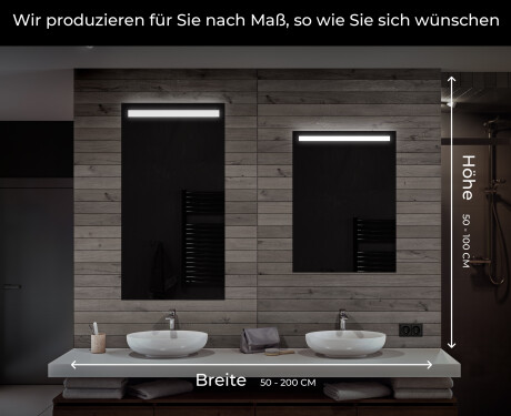 Rechteckiger Badspiegel mit LED Beleuchtung L12 #7