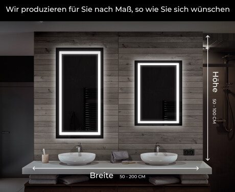 Rechteckiger Badspiegel mit LED Beleuchtung L15 #7