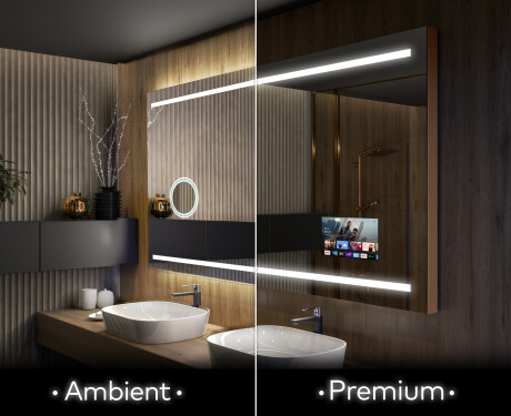 Rechteckiger Badspiegel mit LED Beleuchtung L23